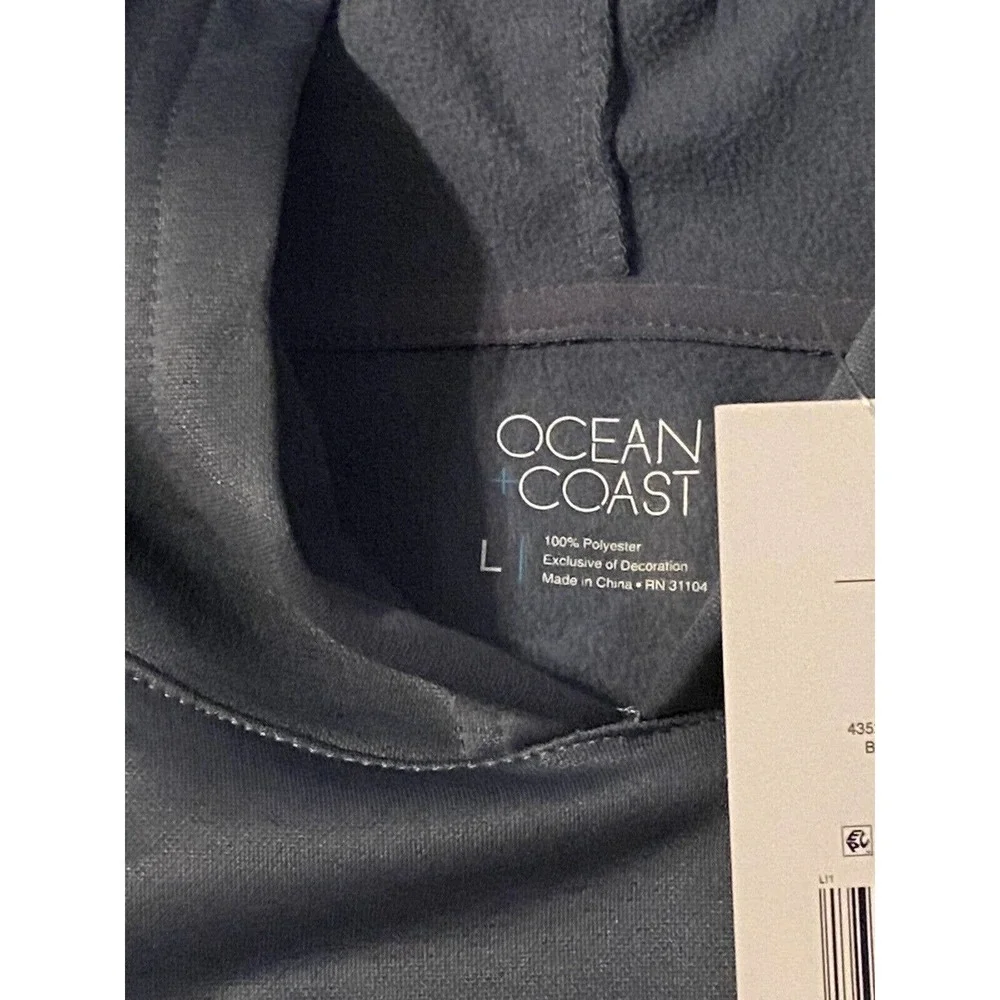 Ocean + Coast Mens Size L Bison Blue Hunting Scene Pullover Hoodie NWT - Picture 2 of 15